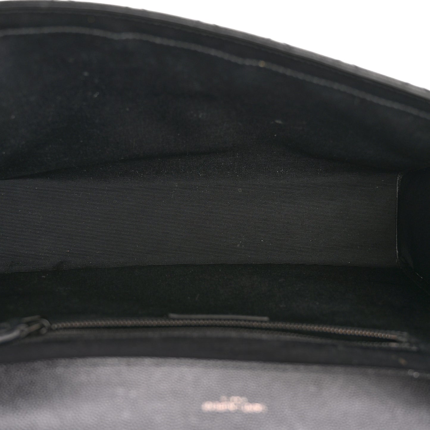Grain De Poudre Textured Mixed Matelasse Large Triquilt Monogram Monochrome Satchel Black