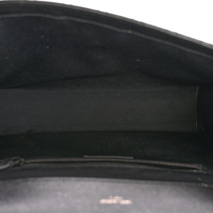 Saint Laurent Grain De Poudre Textured Mixed Matelasse Large Triquilt Monogram Monochrome Satchel Black 5 of 15