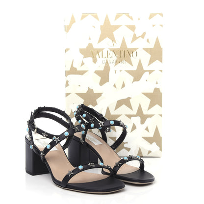 Valentino Garavani Calfskin Rockstud Rolling 60 Sandals 36.5 Black 10 of 10