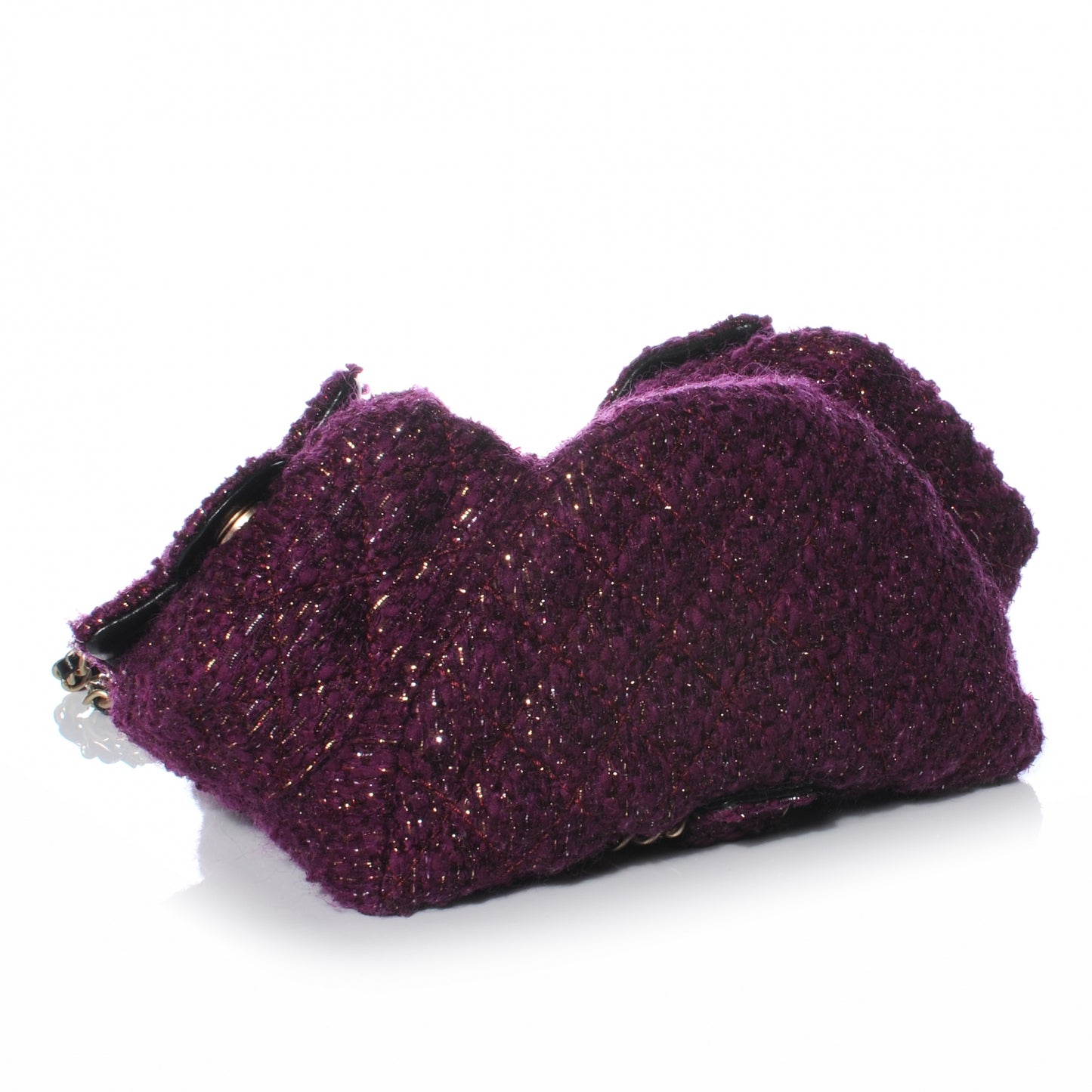 Tweed Mini Backpack Aubergine 12A