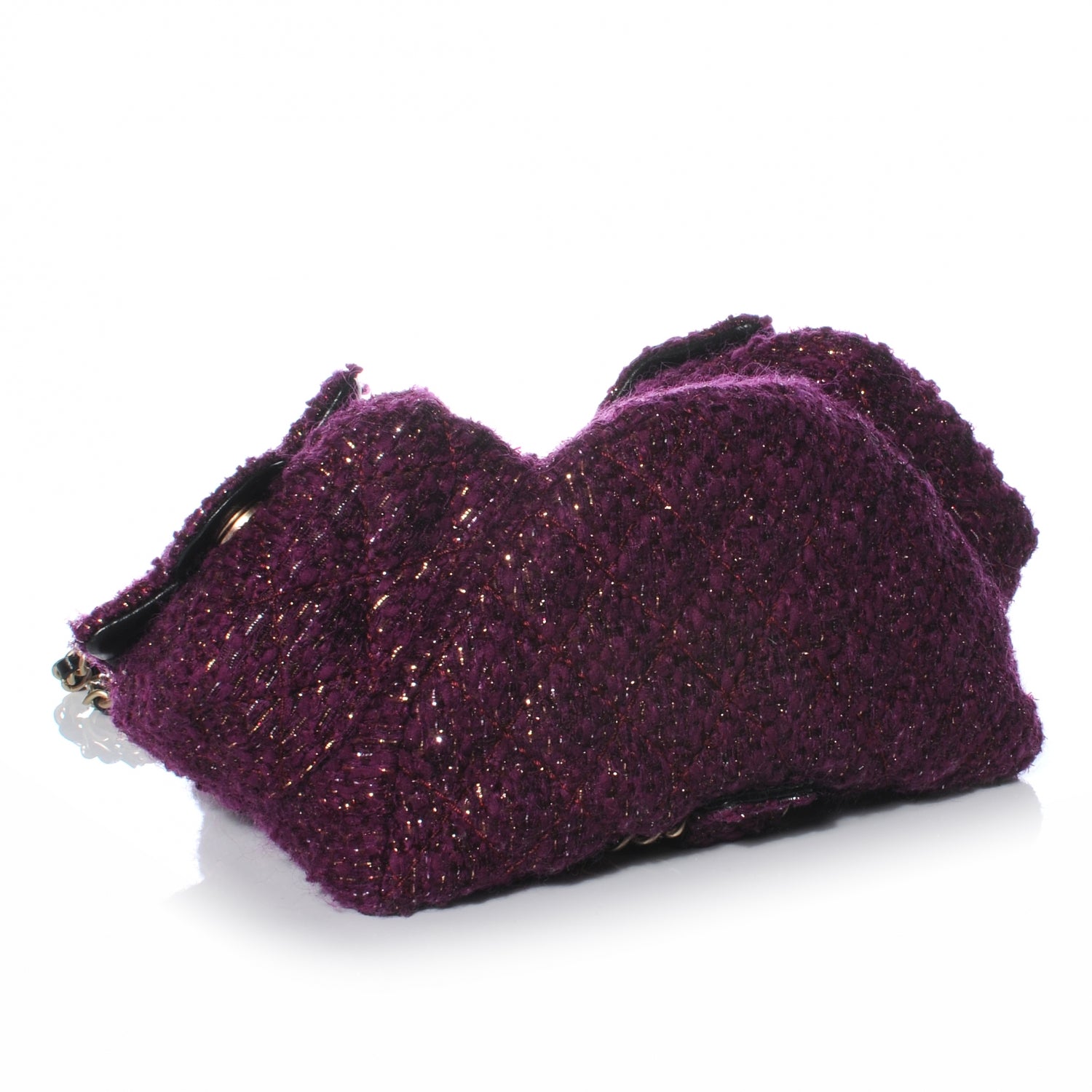 Chanel Tweed Mini Backpack Aubergine 12A 7 of 19
