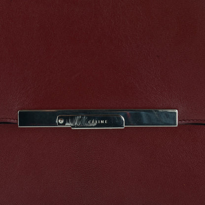 Celine Calfskin Folded Clutch Burgundy 6 of 7