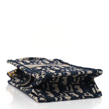 Christian Dior Oblique Mini Book Tote Phone Bag Blue 4 of 9