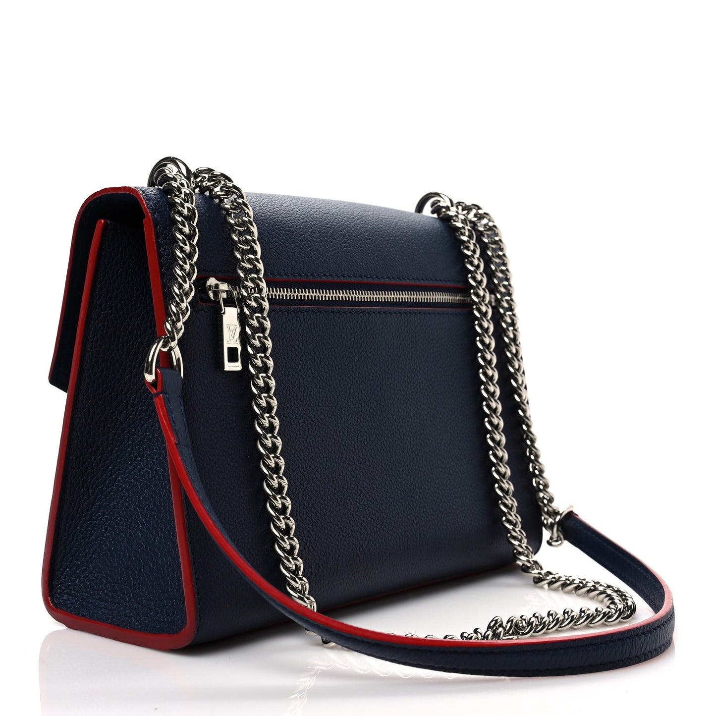 Soft Calfskin Mylockme Chain Bag BB Marine Rouge