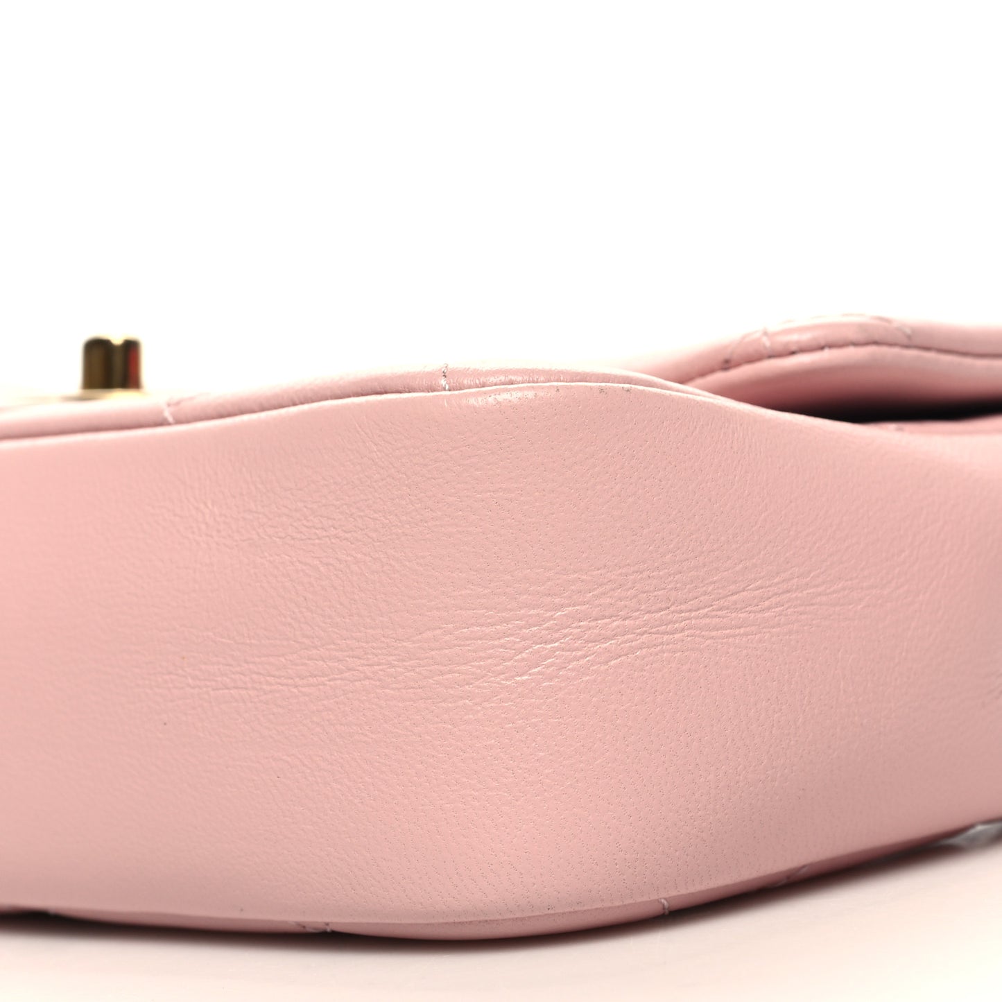 Lambskin Quilted Mini Heart Charms Flap Light Pink