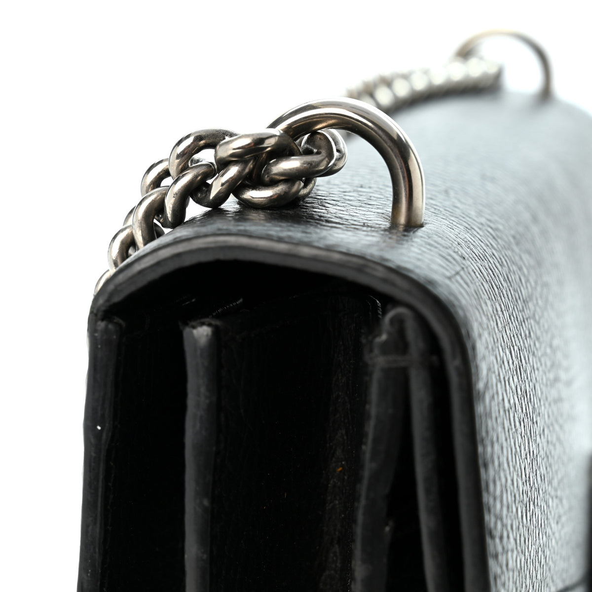 Pebbled Calfskin Small Dionysus Shoulder Bag Black