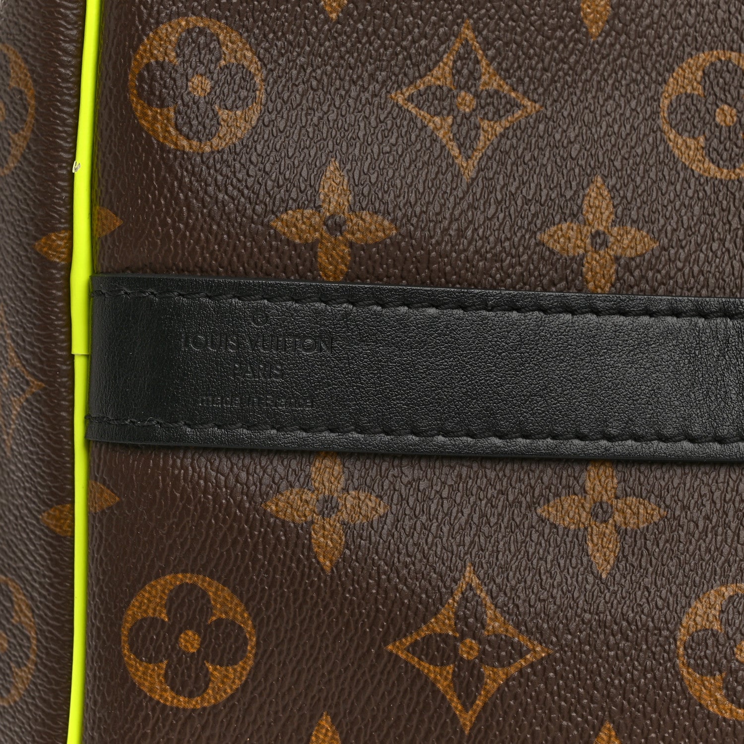 Louis Vuitton Monogram Macassar Keepall Bandouliere 50 Florescent Yellow 5 of 12
