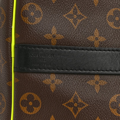Louis Vuitton Monogram Macassar Keepall Bandouliere 50 Florescent Yellow 5 of 12