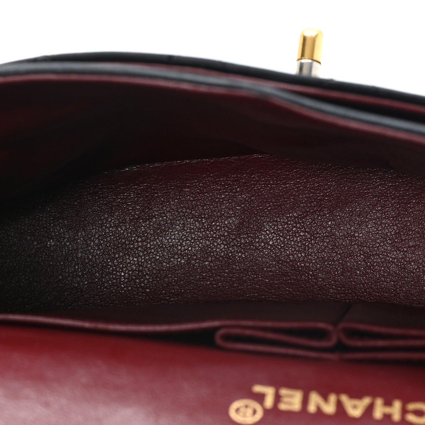 Lambskin Quilted Small Double Flap Black