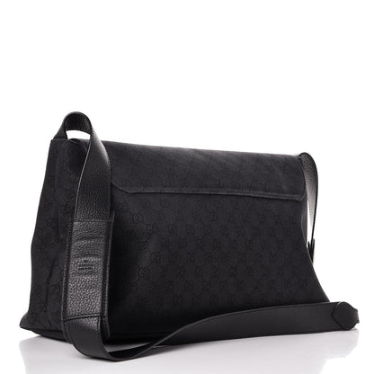 Gucci GG Monogram Flap Messenger Bag Black 2 of 11