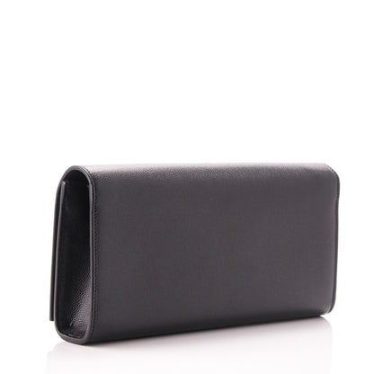Saint Laurent Grain De Poudre Classic Monogram Clutch Black 3 of 7