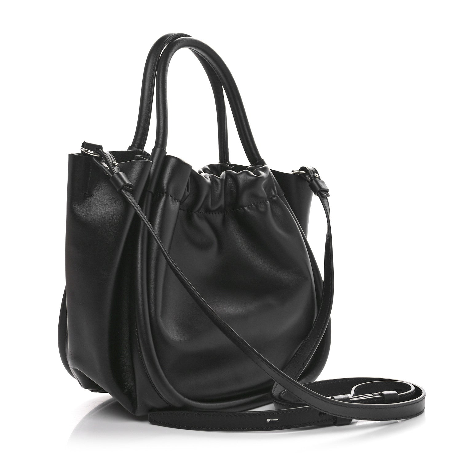 Proenza Schouler Calfskin Small Ruched Tote Black 3 of 11