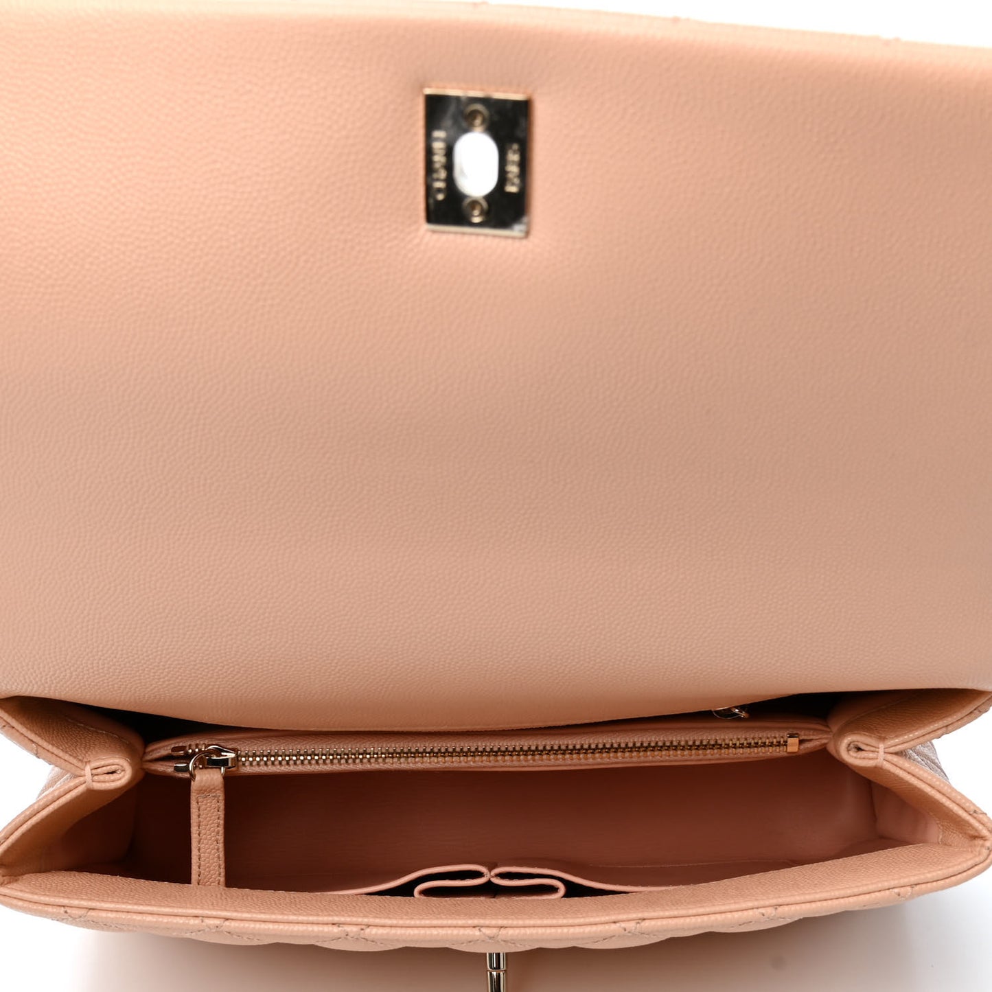 Caviar Quilted Small Coco Handle Flap Light Pink