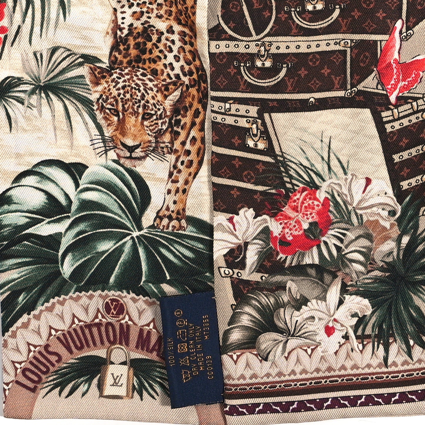Silk Voyage Extraordinaire Bandeau Scarf Beige
