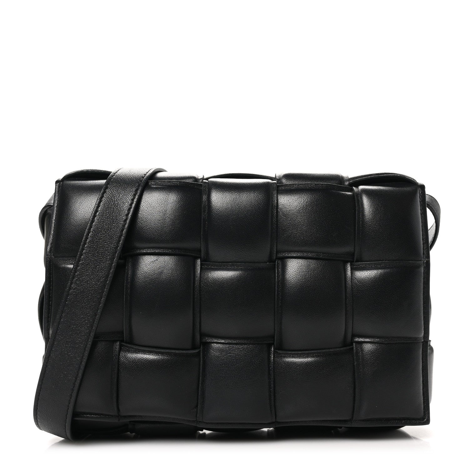 Bottega Veneta Nappa Maxi Intreccio Padded Cassette Crossbody Bag Black 1 of 9