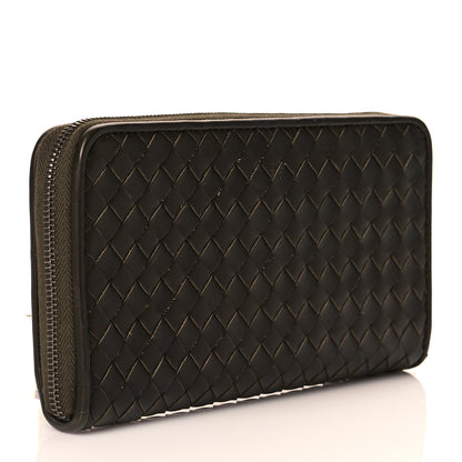 Bottega Veneta Nappa Intrecciato Zip Around Wallet Kaki Plaster 3 of 9