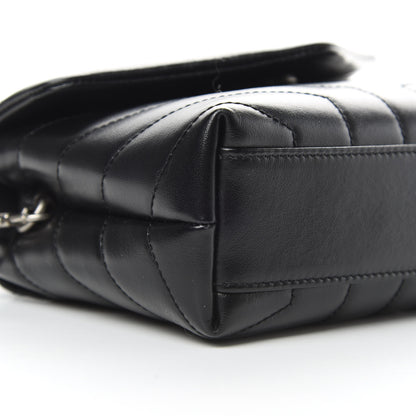 Saint Laurent Calfskin Y Quilted Monogram Toy Loulou Crossbody Bag Black 9 of 13