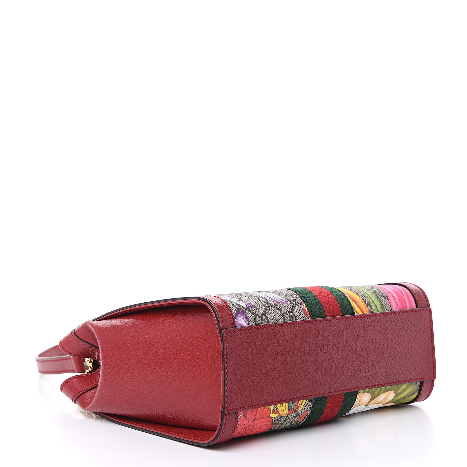Gucci GG Supreme Monogram Flora Web Small Ophidia Tote Bag Red 4 of 10