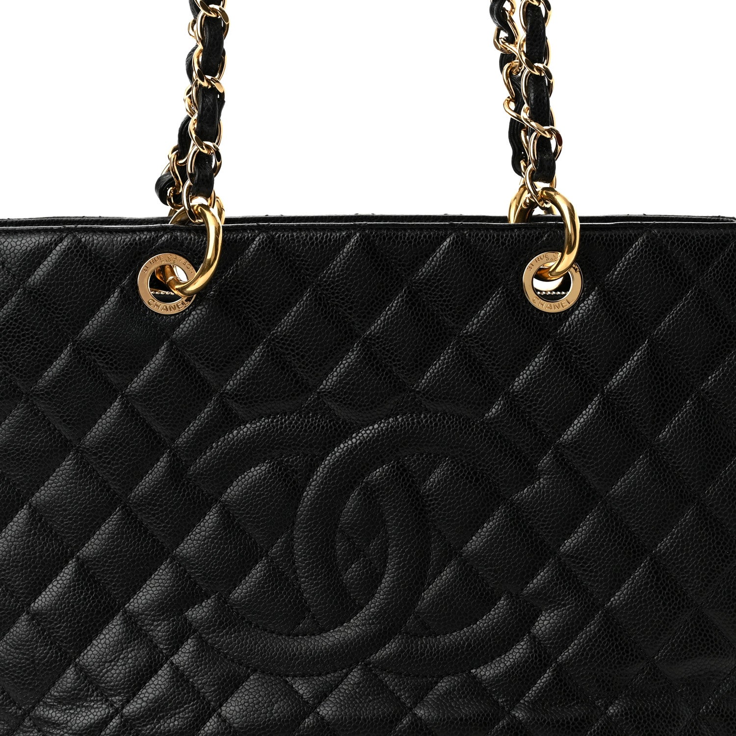 Chanel Caviar Quilted Grand Shopping Tote GST Black 8 of 10