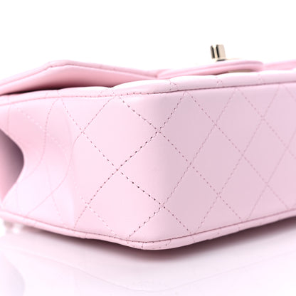 Chanel Lambskin Quilted Mini Top Handle Rectangular Flap Light Pink 8 of 11