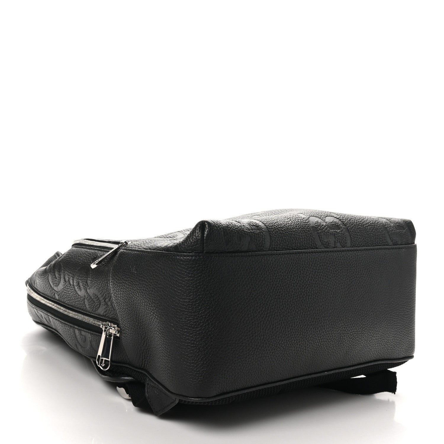 Gucci Calfskin Jumbo GG Embossed Large Backpack Black 4 of 11