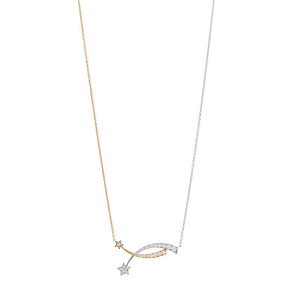 Chanel 18K White Yellow Gold Diamond Etoile Filante Necklace 1 of 5