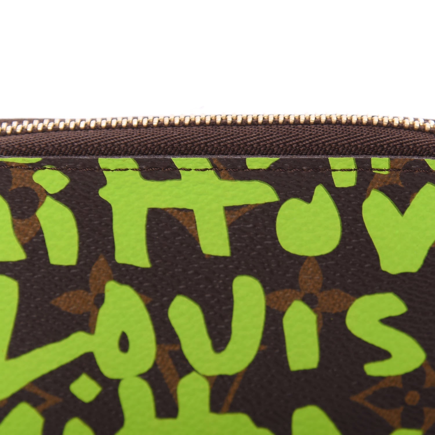 Louis Vuitton Monogram Graffiti Zippy Coin Purse Wallet Green 9 of 10