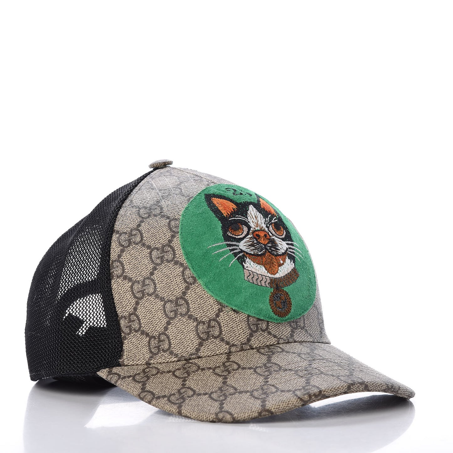 GG Supreme Monogram Bosco Patch Baseball Hat 57 Beige Green