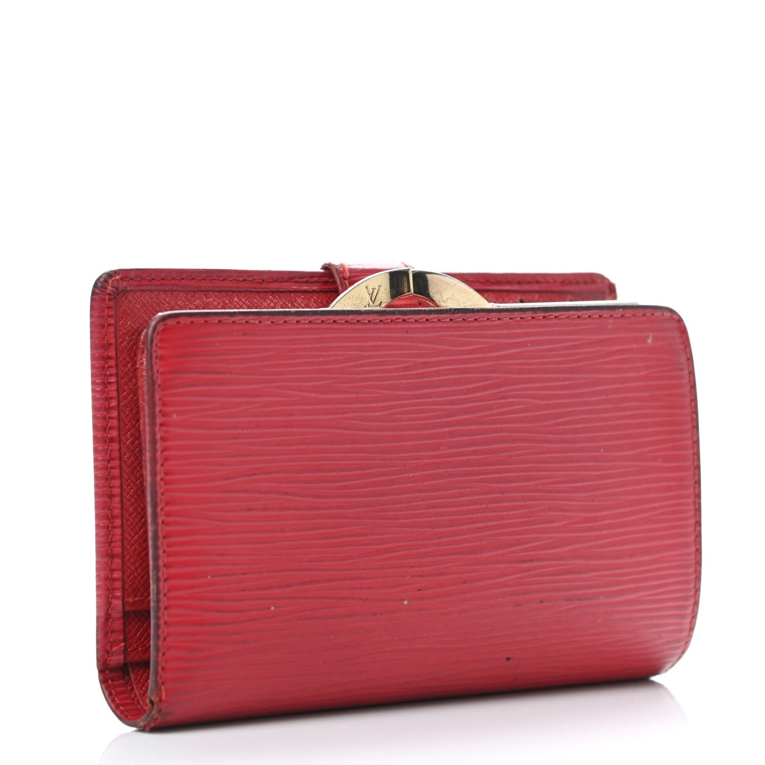 Louis Vuitton Epi French Purse Wallet Castillan Red 3 of 11
