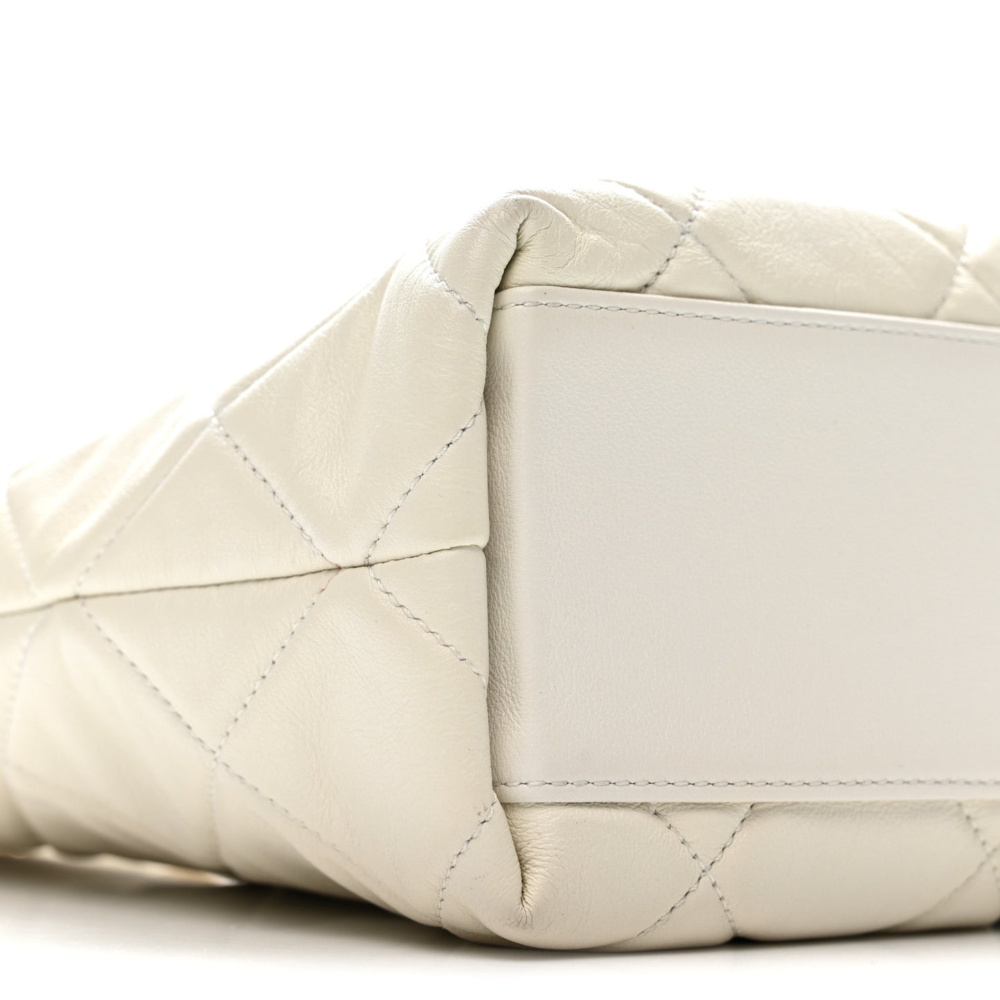 Calfskin Quilted Close To Me Hobo White