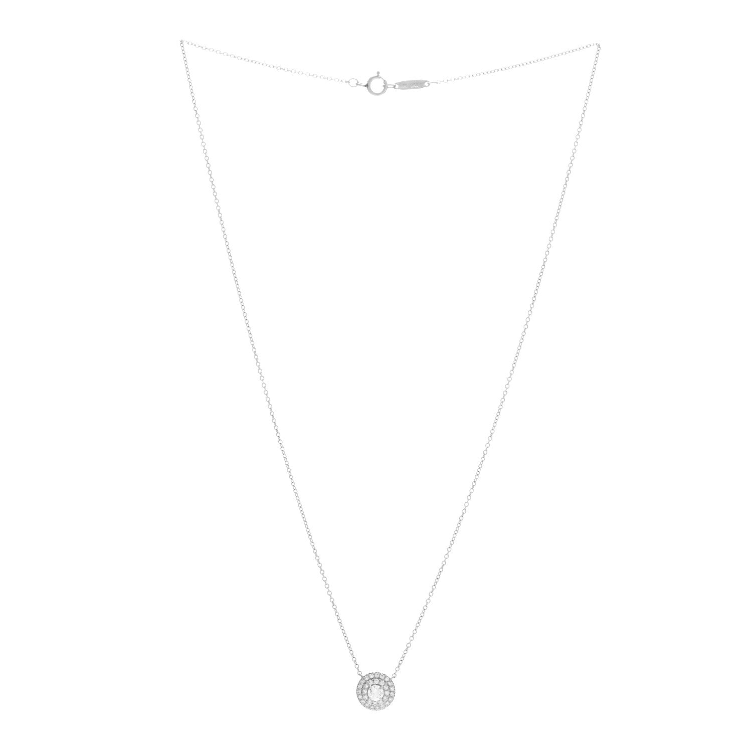 Tiffany Platinum Diamond Soleste Pendant Necklace 2 of 5