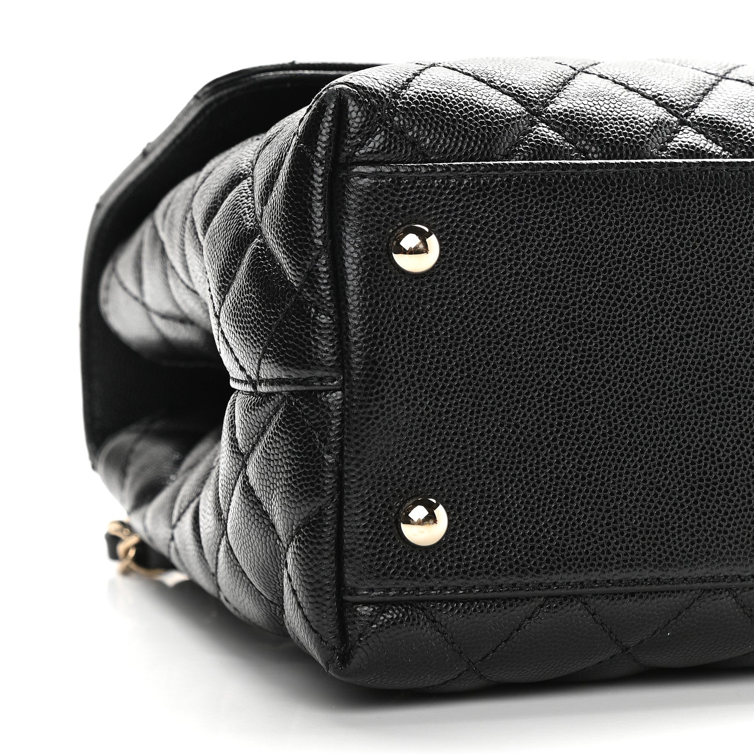 Chanel Caviar Quilted Medium Coco Handle Flap Black 7 of 8