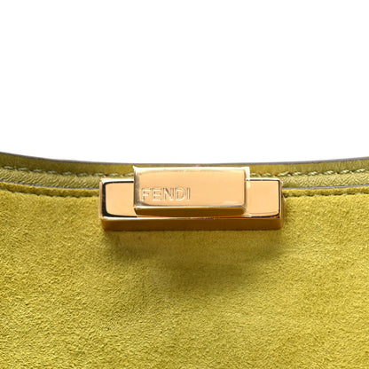 Fendi Vitello Seta Light Camoscio Large Peekaboo X-Lite Rust Verde Verline 6 of 8