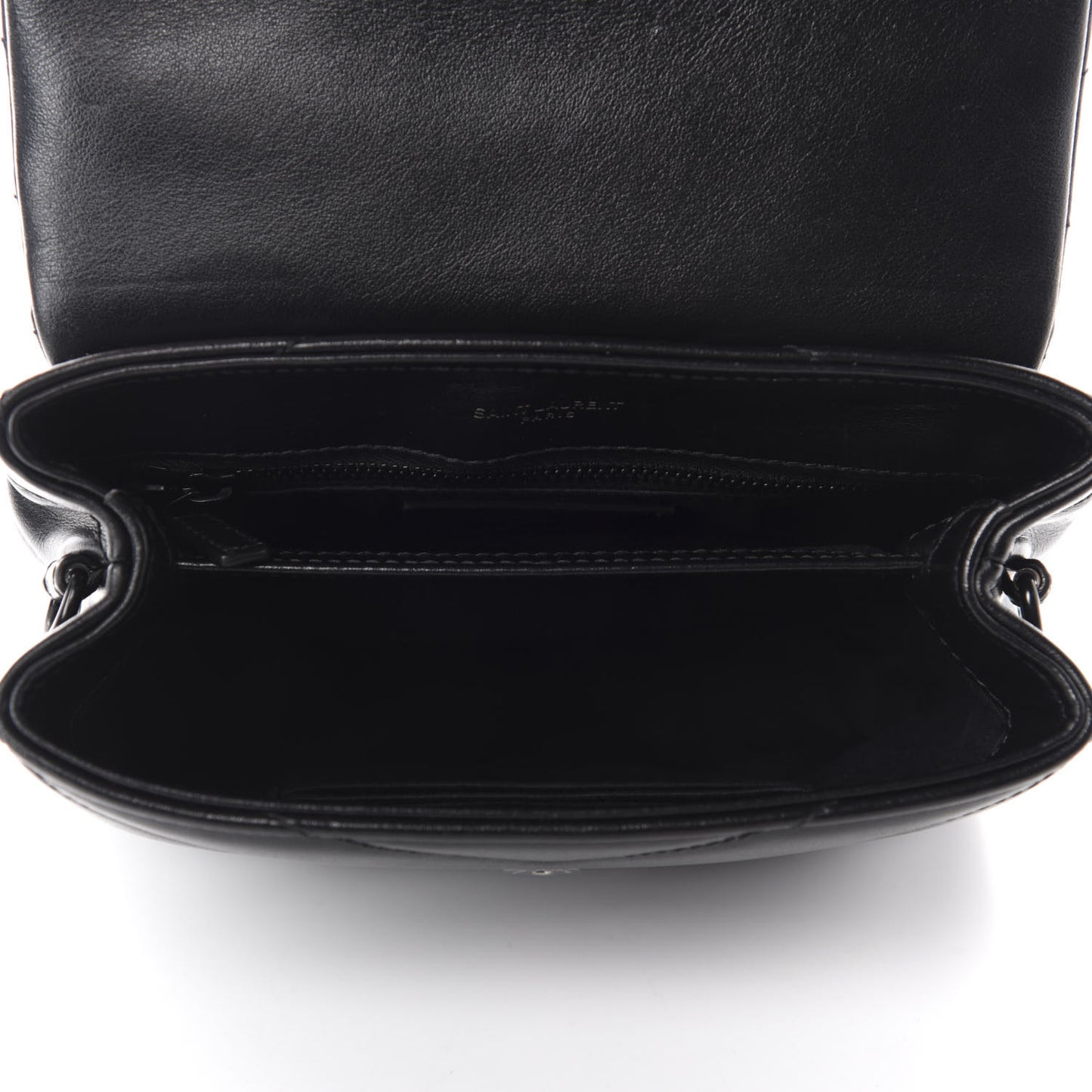 Calfskin Y Quilted Monogram Toy Loulou Crossbody Bag Black