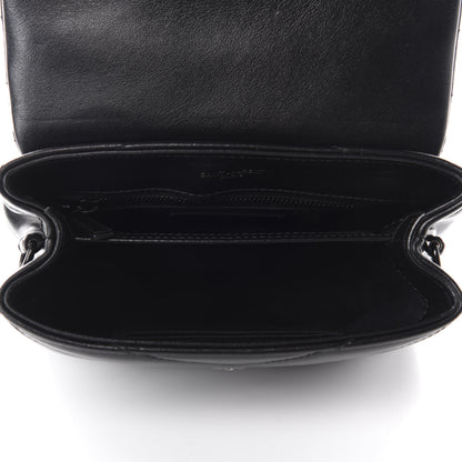 Saint Laurent Calfskin Y Quilted Monogram Toy Loulou Crossbody Bag Black 5 of 13