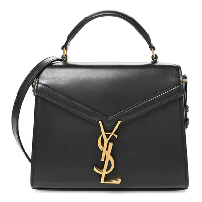 Saint Laurent Calfskin Mini Classic Monogram Cassandra Top Handle Black 1 of 11