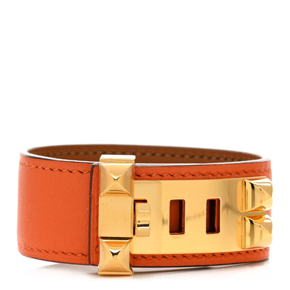 Hermes Swift Collier de Chien CDC 24 Bracelet T2 Orange 1 of 6