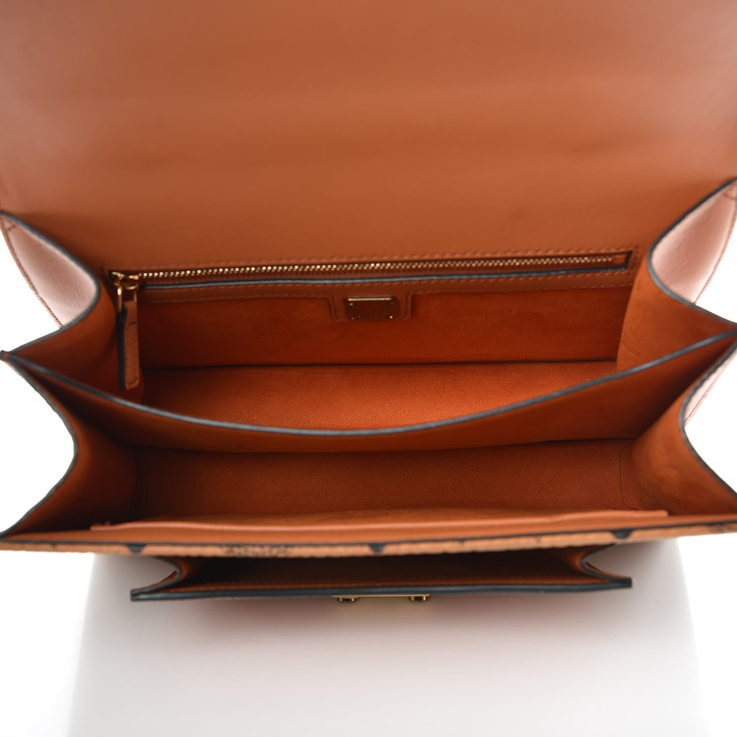 MCM Visetos Medium Patricia Pocket Satchel Cognac 5 of 8