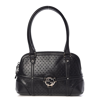 Gucci Perforated Calfskin Reins Tote Black 1 of 12