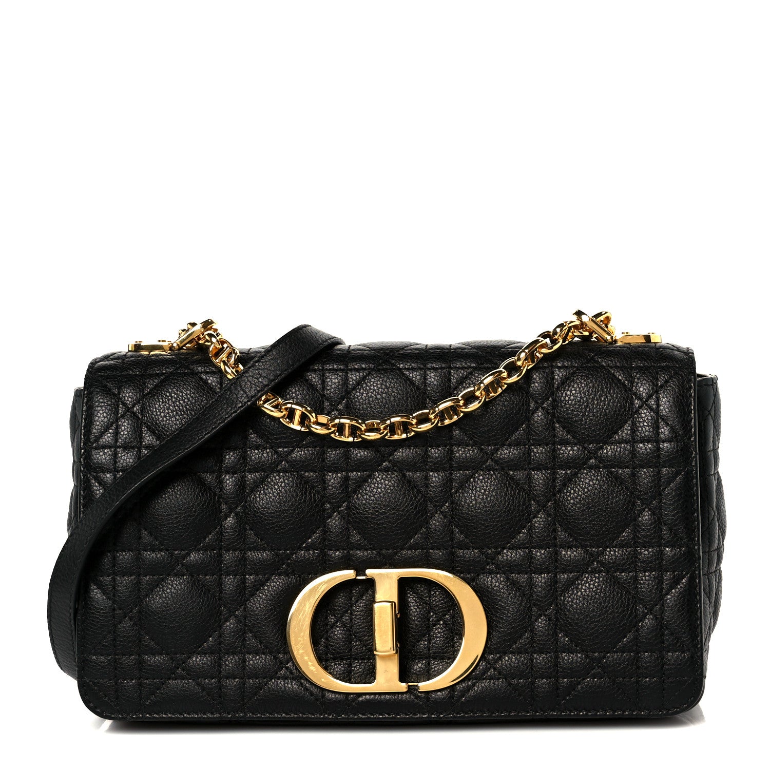 Christian Dior Calfskin Cannage Medium Caro Bag Black 1 of 11
