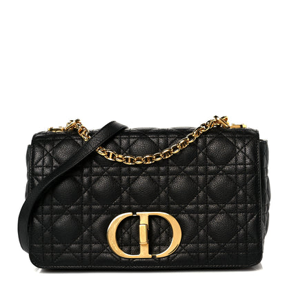 Christian Dior Calfskin Cannage Medium Caro Bag Black 1 of 11