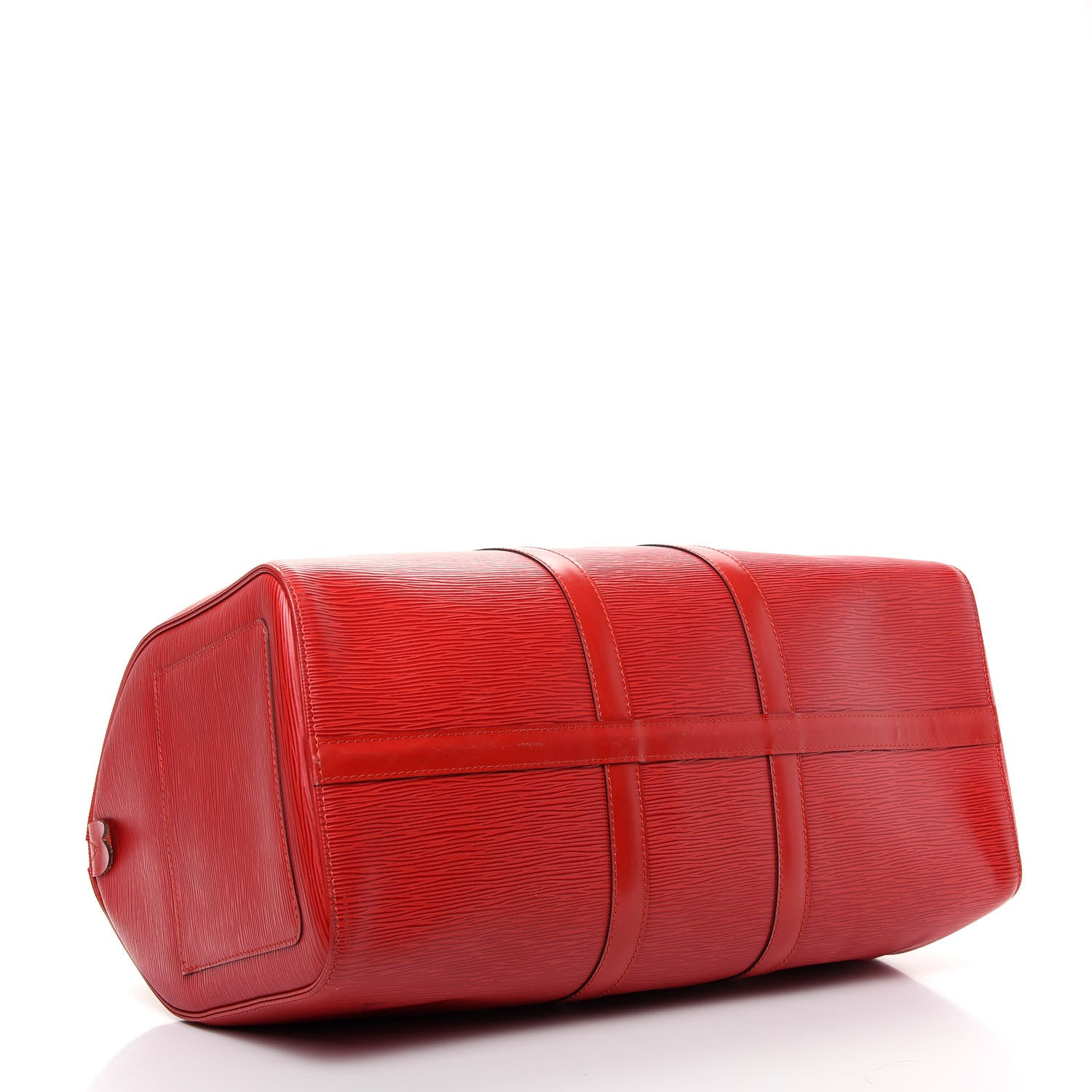Louis Vuitton Epi Keepall 45 Castillan Red 3 of 9
