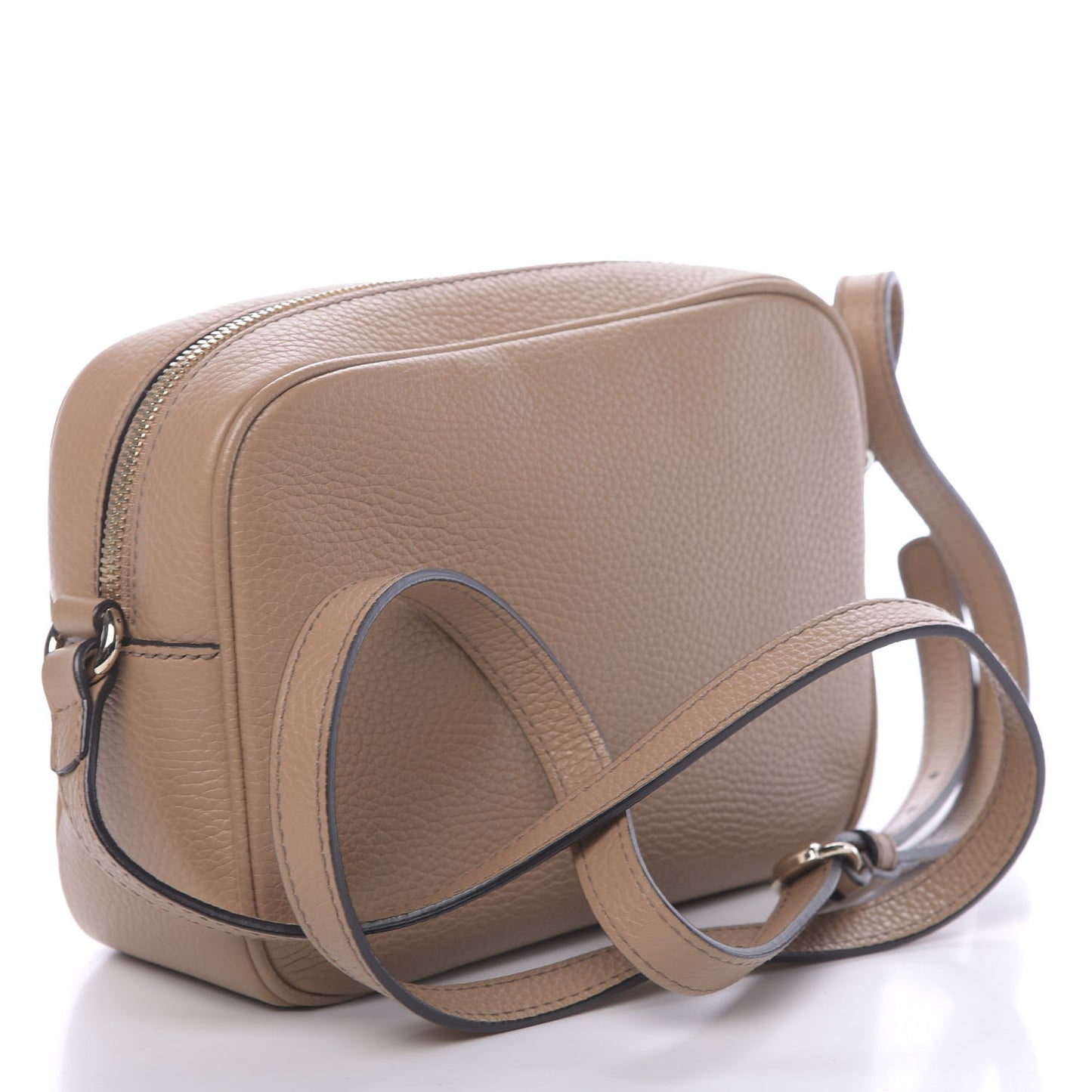Pebbled Calfskin Small Soho Disco Bag Rose Beige
