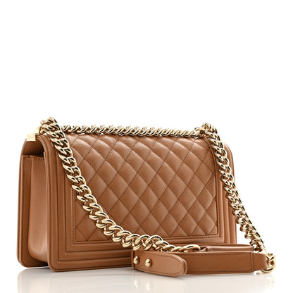 Chanel Caviar Quilted Medium Boy Flap Brown 3 of 12