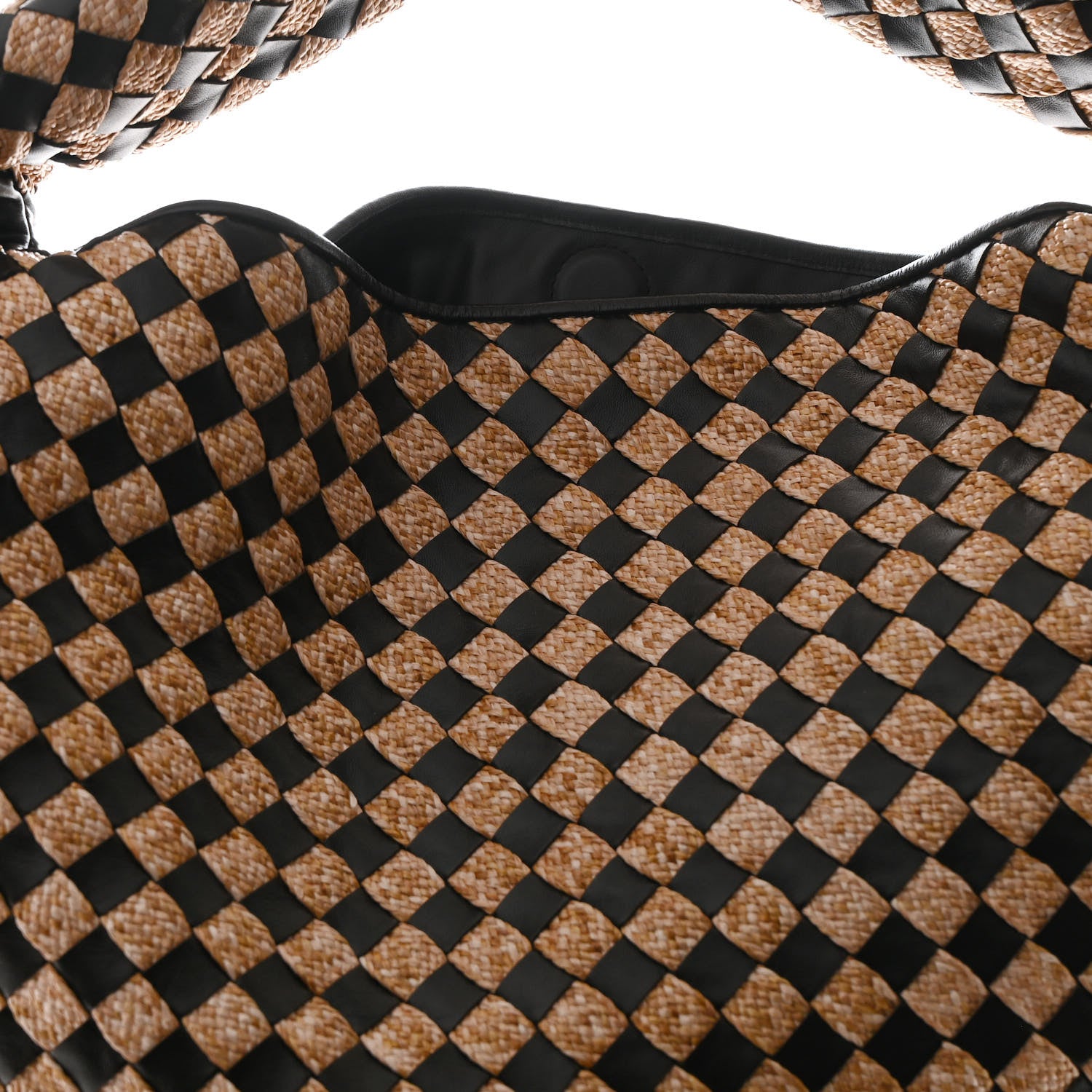 Bottega Veneta Nappa Raffia Intrecciato Large Hop Fondant Natural 8 of 10