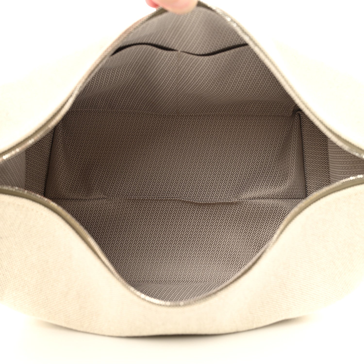 Hermes Canvas Large Bride-A-Brac Pouch Jaune Citron 4 of 4