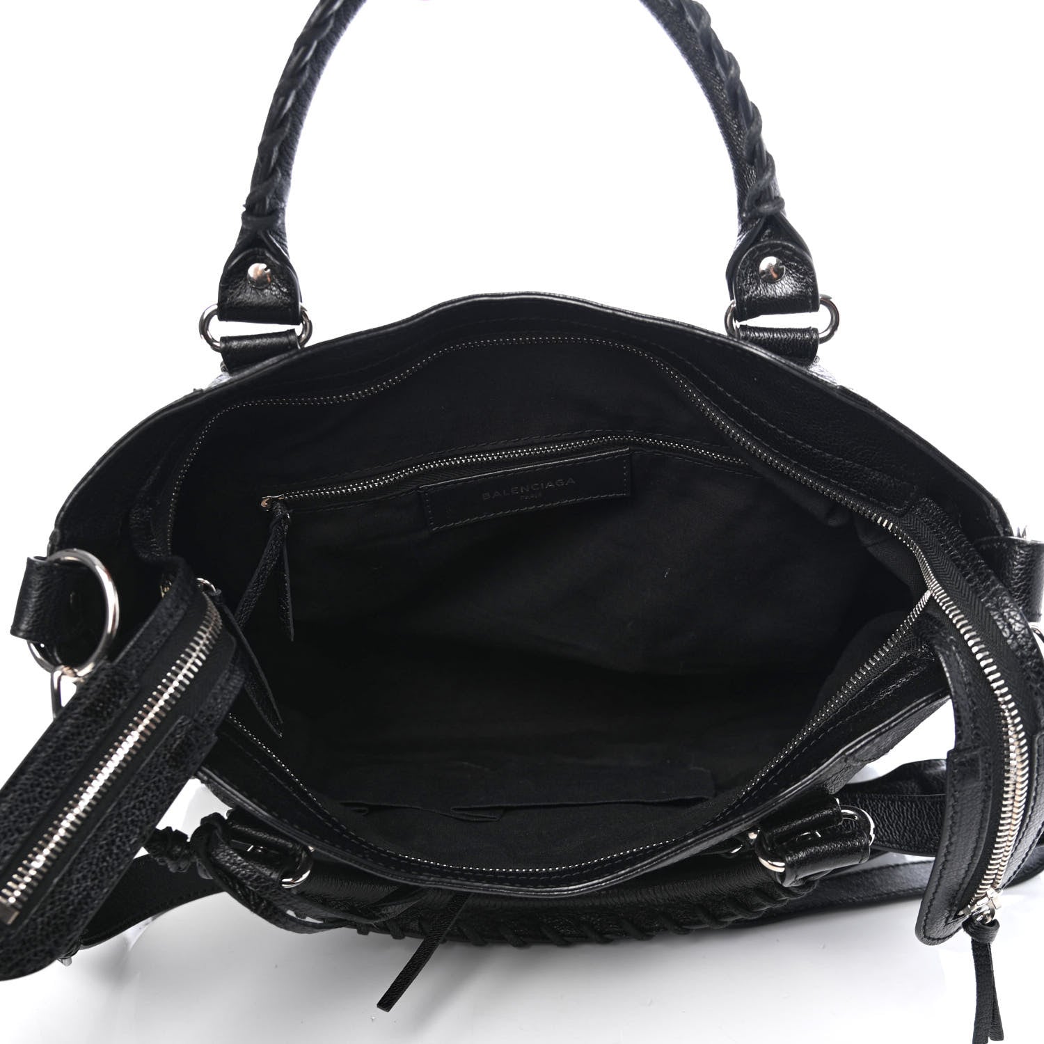 Balenciaga Chevre Silver Metallic Edge Hardware Velo Black 4 of 4