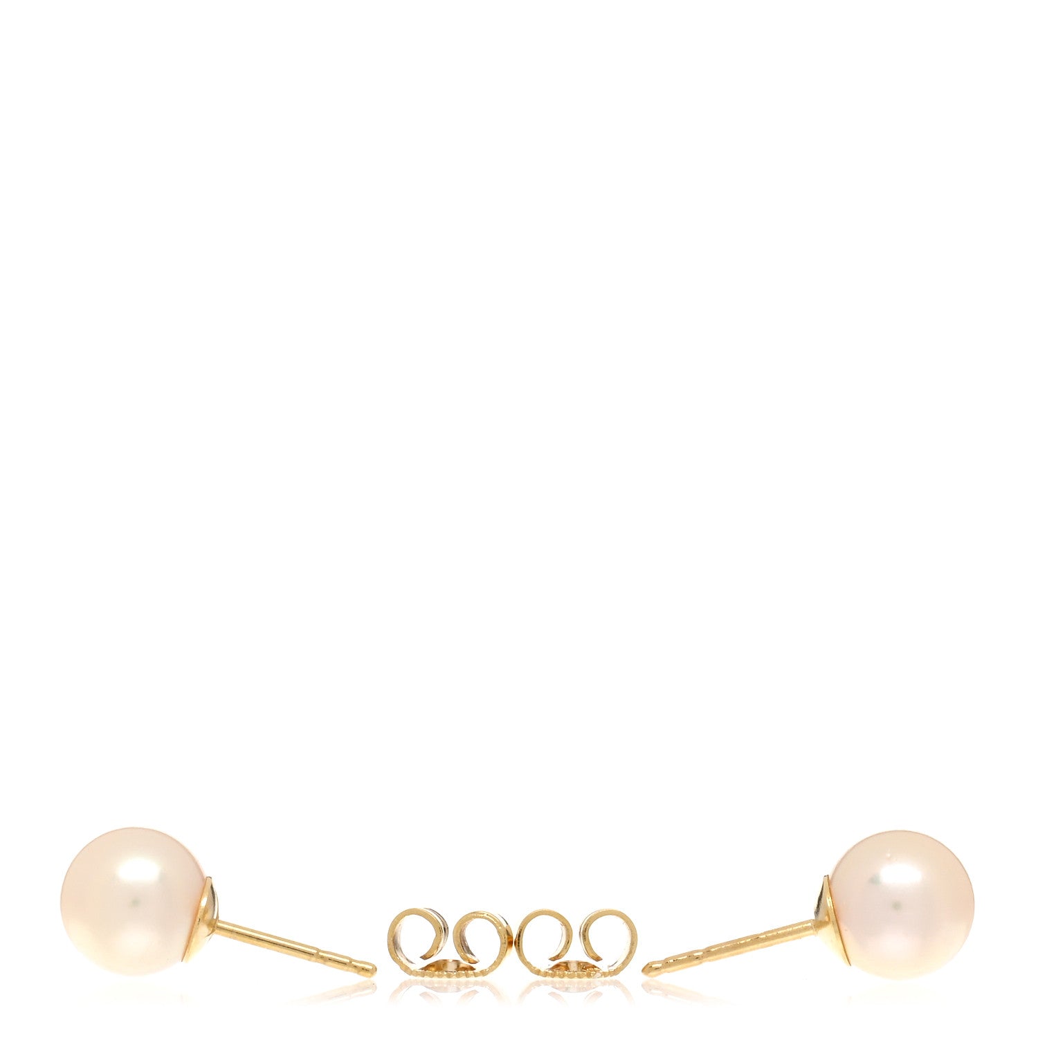 Mikimoto 18K Yellow Gold Akoya Pearl 8-8.5mm Stud Earrings 3 of 4