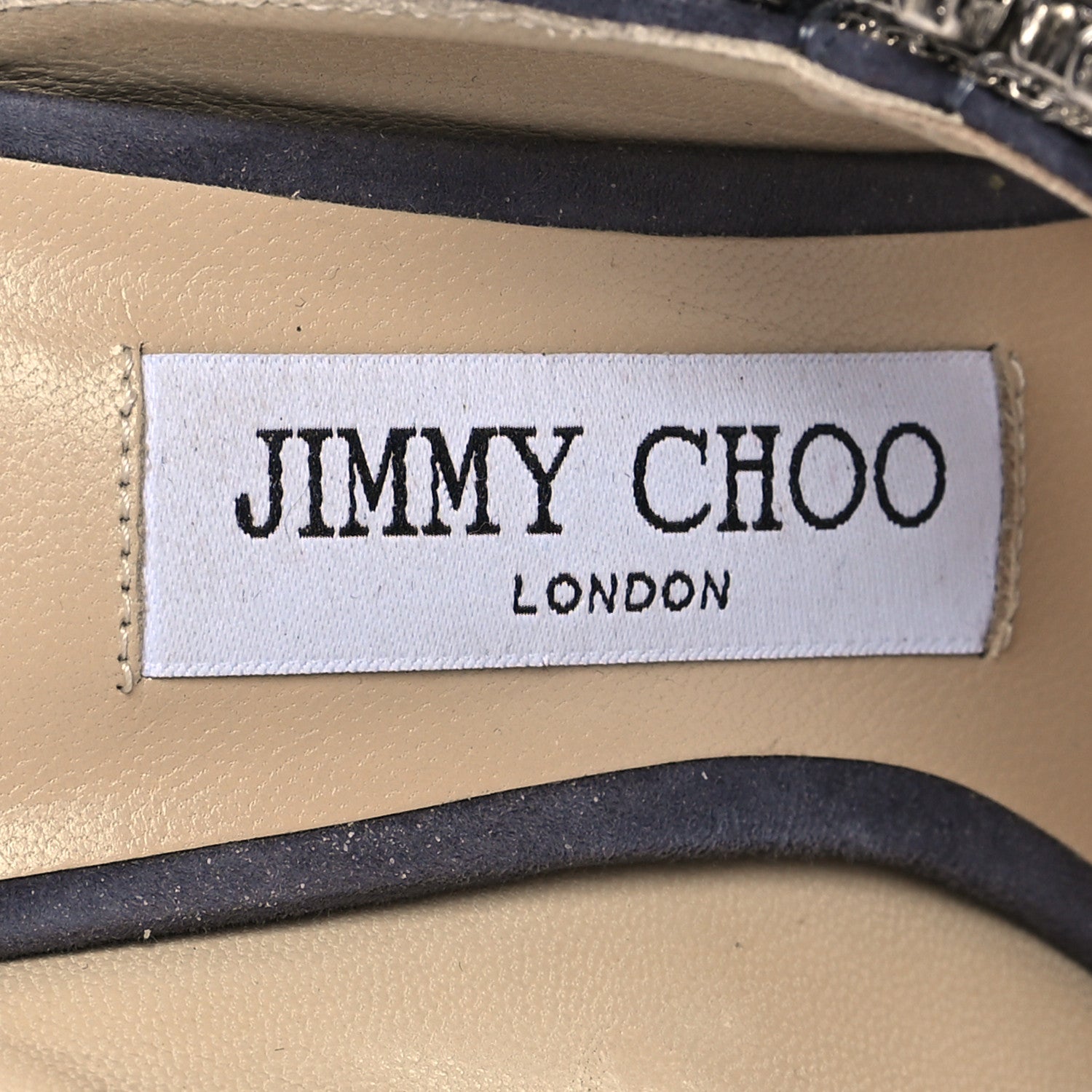 Jimmy Choo Suede Crystal Pearl Bing 100 Pumps 36.5 Grey 7 of 8