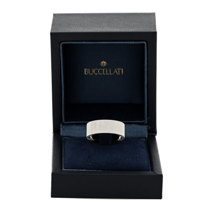 Buccellati 18K White Gold Macro For Men Eternelle Band Ring 61 9.5 5 of 5